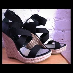 5" jute wedge heel, .75" platform